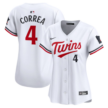 CUSTOM NAME & NUMBER Minnesota Twins Women's Home Limited Player Jersey - White