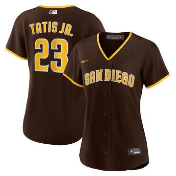 CUSTOM NAME & NUMBER San Diego Padres Nike Women's Road Replica Player Jersey - Brown