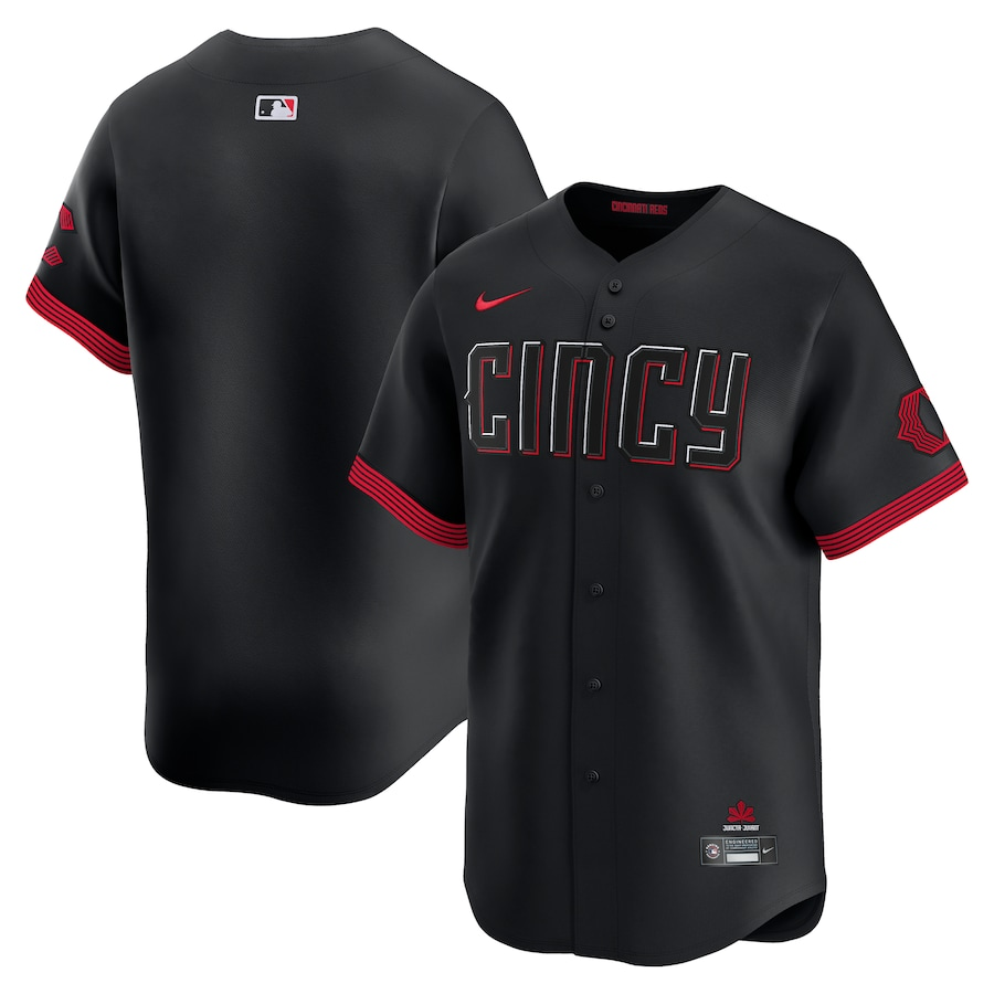CUSTOM NAME & NUMBER Cincinnati Reds Nike City Connect Limited Jersey - Black