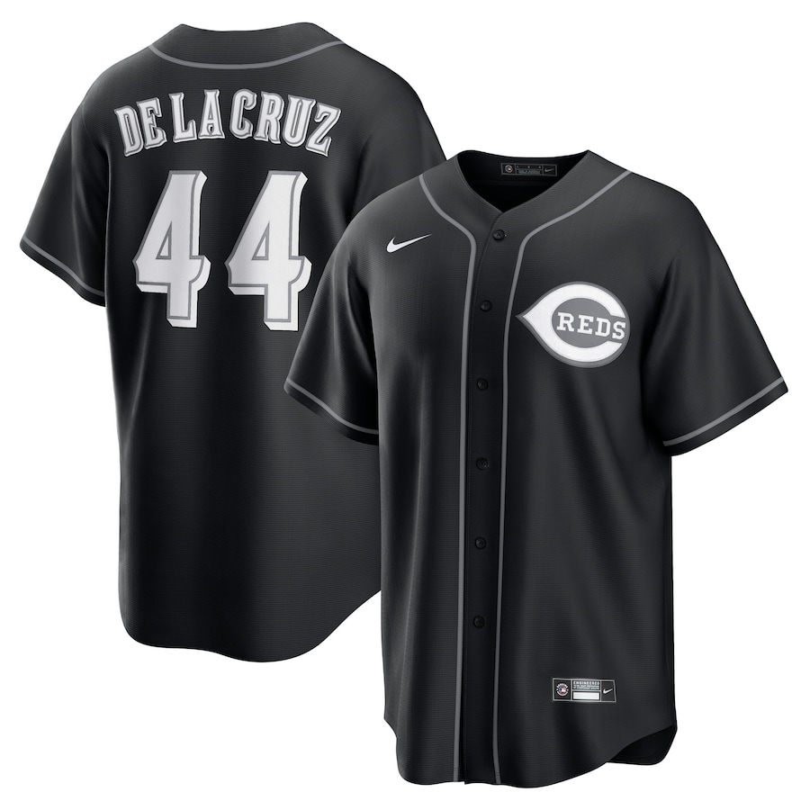 CUSTOM NAME & NUMBER Cincinnati Reds Nike Lights Out Replica Player Jersey - Black
