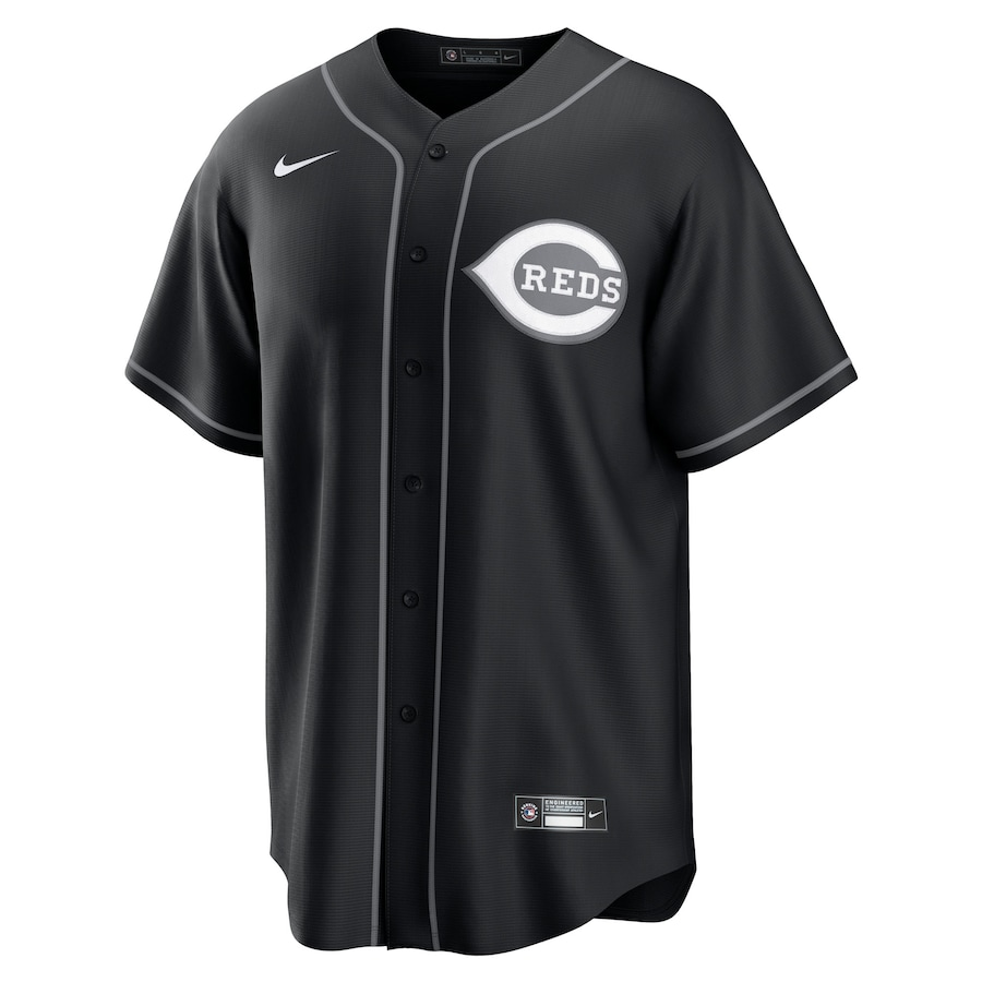 CUSTOM NAME & NUMBER Cincinnati Reds Nike Lights Out Replica Player Jersey - Black