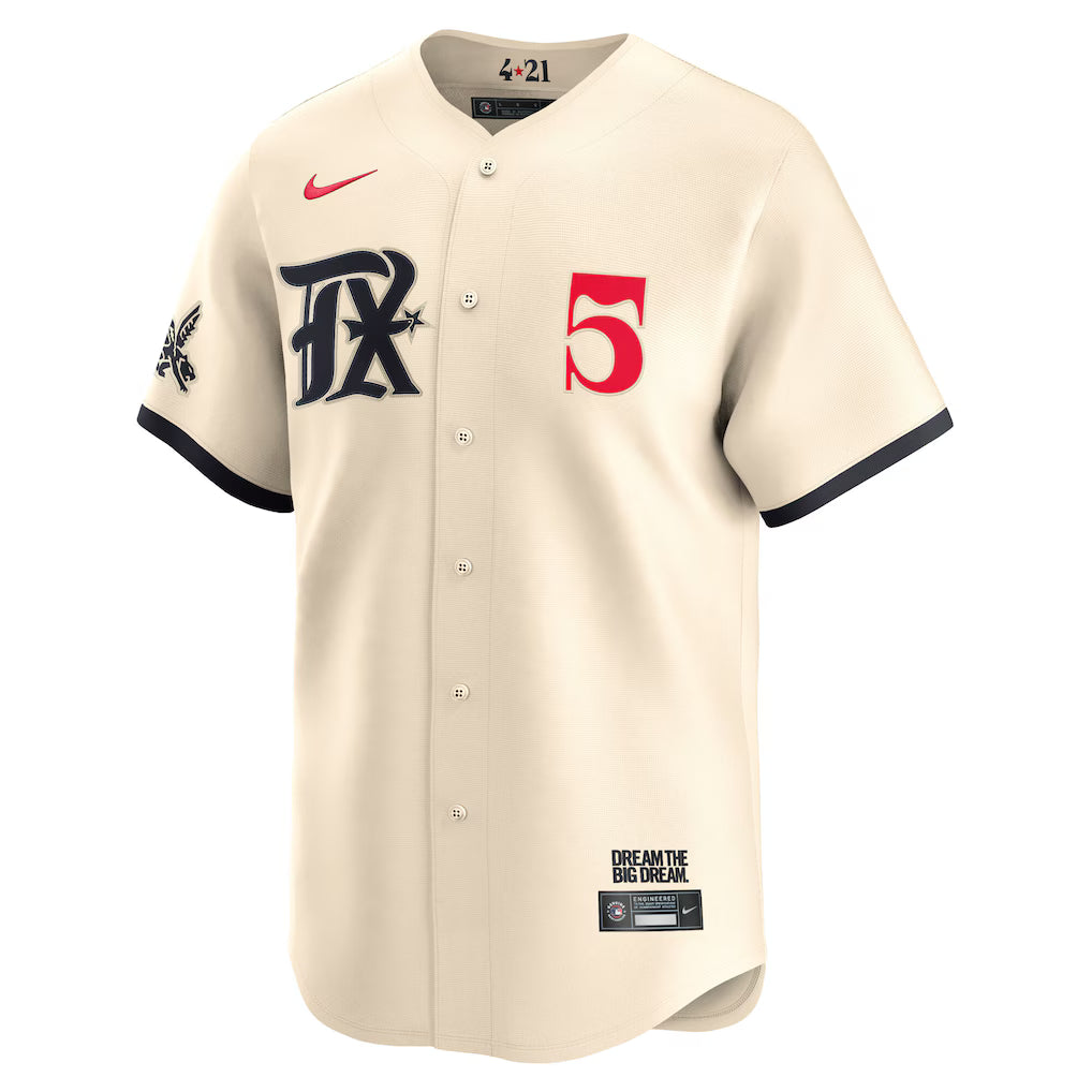CUSTOM NAME & NUMBER Texas Rangers City Connect Limited Jersey - Cream