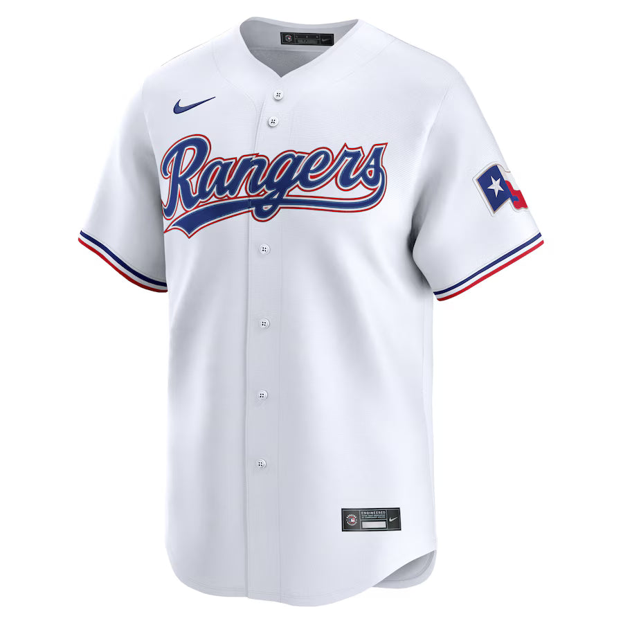 CUSTOM NAME & NUMBER Texas Rangers Nike Home Limited Player Jersey - White
