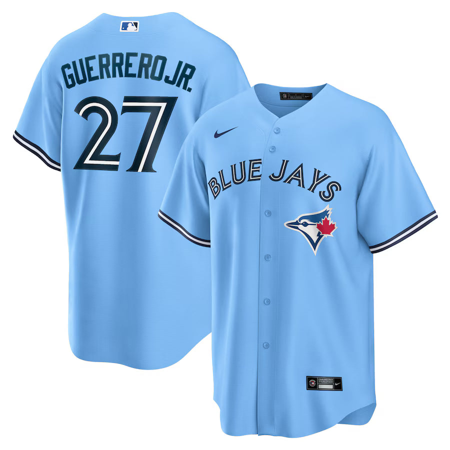 CUSTOM NAME & NUMBER Toronto Blue Jays Alternate Replica Player Jersey - Powder Blue