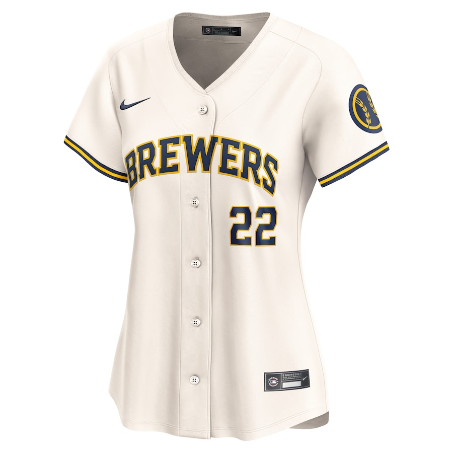 CUSTOM NAME & NUMBER Milwaukee Brewers Women's Home Limited Player Jersey - Cream