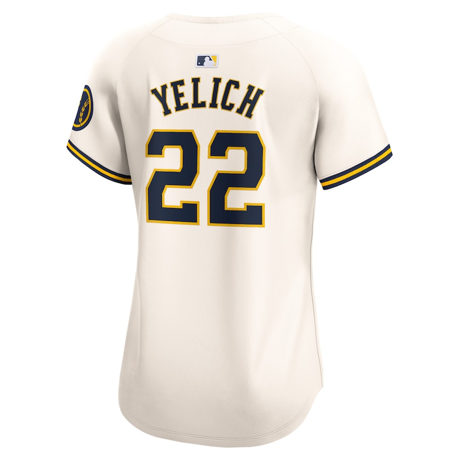 CUSTOM NAME & NUMBER Milwaukee Brewers Women's Home Limited Player Jersey - Cream
