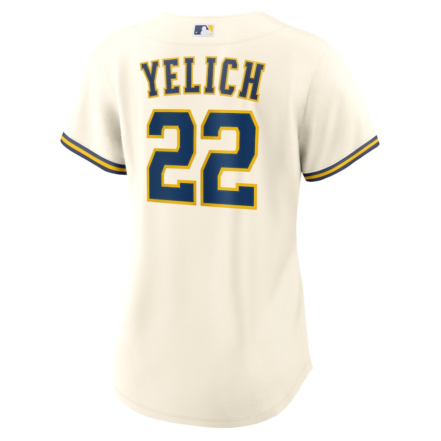 CUSTOM NAME & NUMBER Milwaukee Brewers Women's Home Replica Player Jersey - Cream
